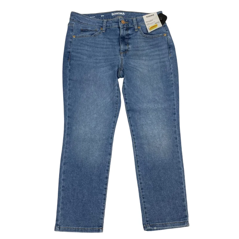 Jeans Straight By Sonoma In Blue Denim, Size: 8p