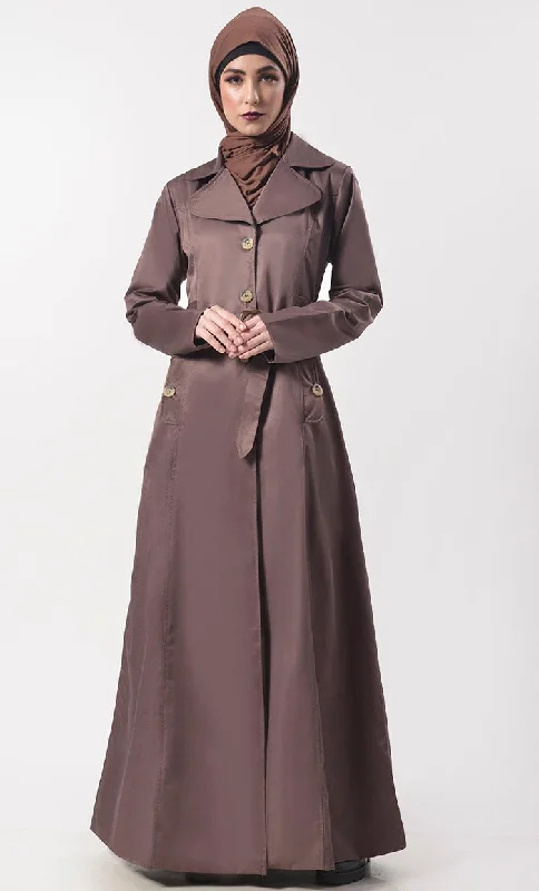 Modest Warm Full Length Jacket With Pockets