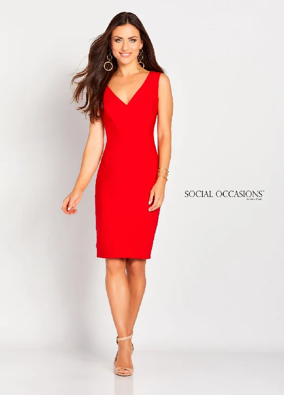 Straight cut fitted mother-of-the-bride, party, or wedding guest dress from Social Occasions by Mon Cheri